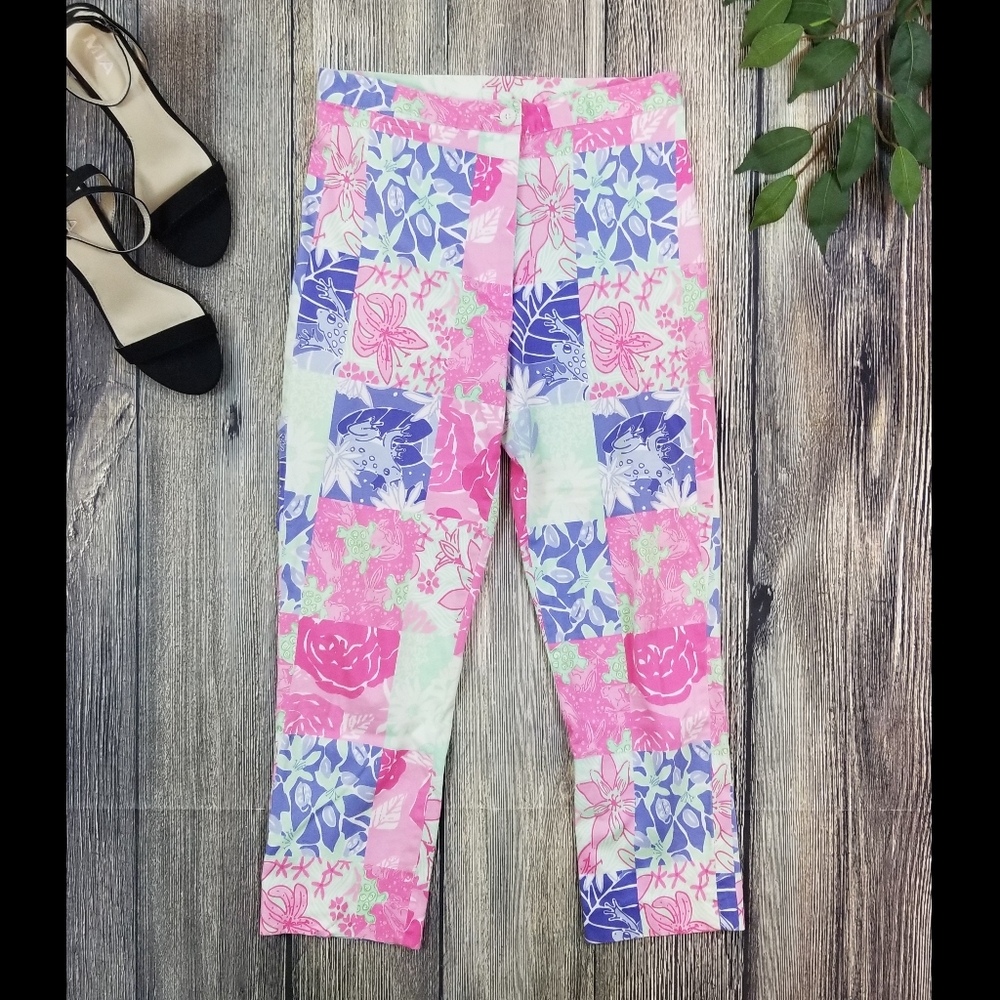 Lilly Pulitzer Charming Patch Patchwork Frog Turt… - image 1